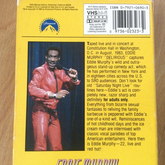 Eddie Murphy Delirious 1983 Standup VHS Tape - Picture 6 of 7